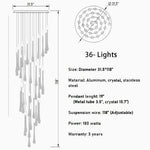 Castagniers | Staircase Gold Crystal Chandelier