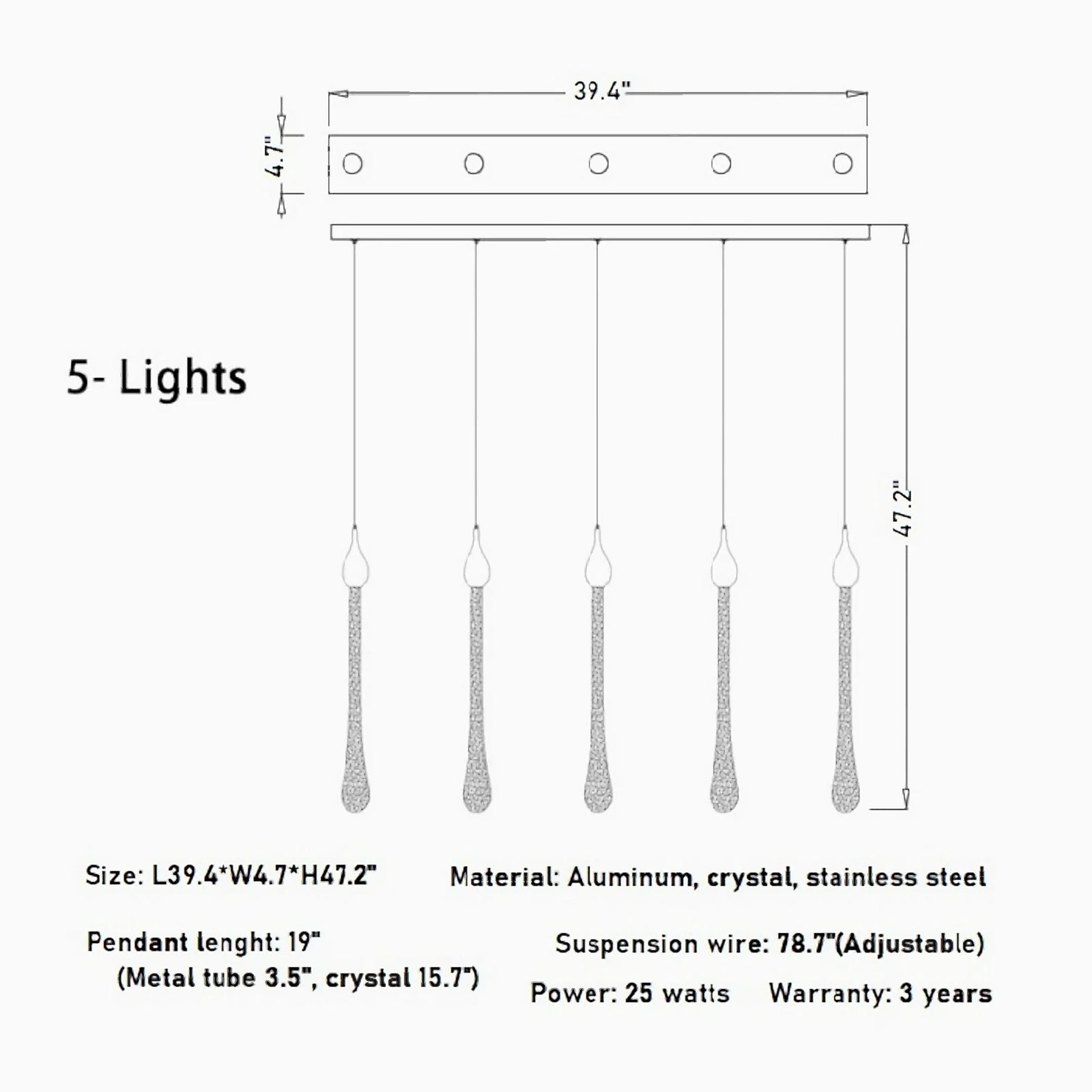 Castagniers | Staircase Gold Crystal Chandelier