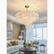 Peone | Round Obscure Glass Ceiling Chandelier