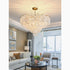 Peone | Round Obscure Glass Ceiling Chandelier