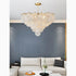 Peone | Round Obscure Glass Ceiling Chandelier
