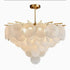 Peone | Round Obscure Glass Ceiling Chandelier