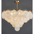 Peone | Round Obscure Glass Ceiling Chandelier