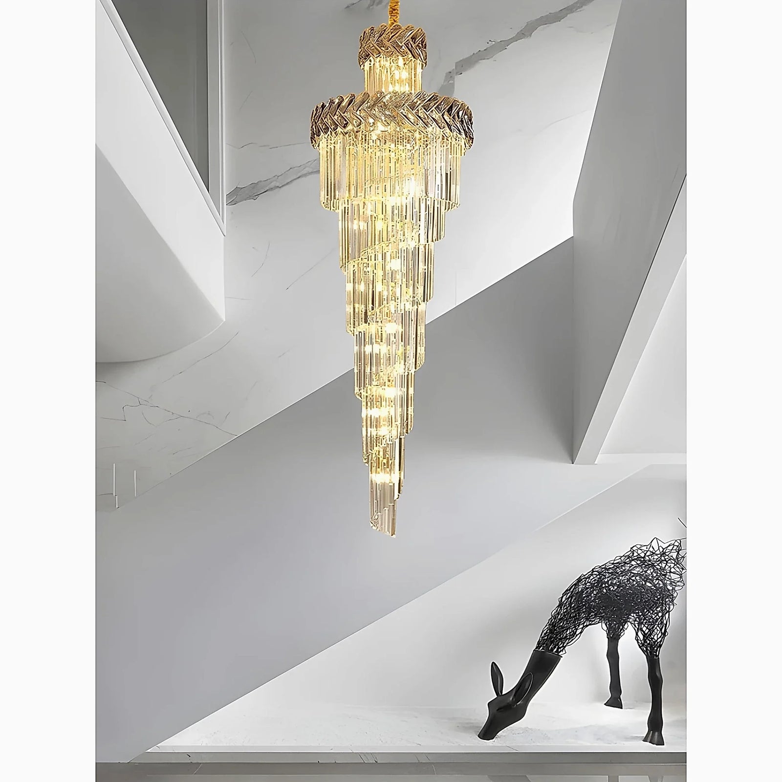 Crystal Cascade Chandelier 39.4