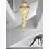 Crystal Cascade Chandelier 39.4" for Staircase, Hall, Living Room, Stairwell