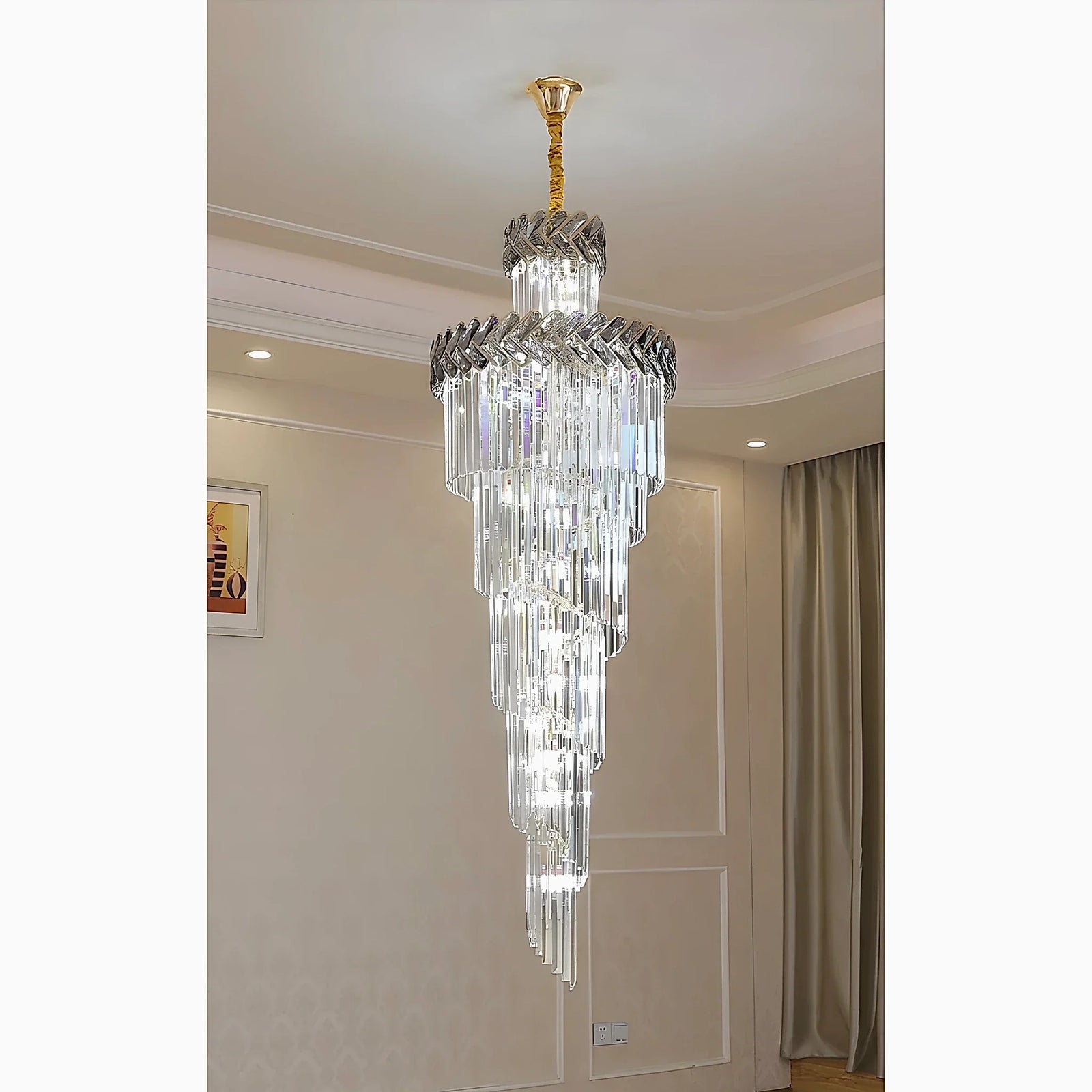 Crystal Cascade Chandelier 39.4