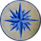 Aqua - Compass Mosaic Medallion