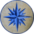 Aqua - Compass Mosaic Medallion