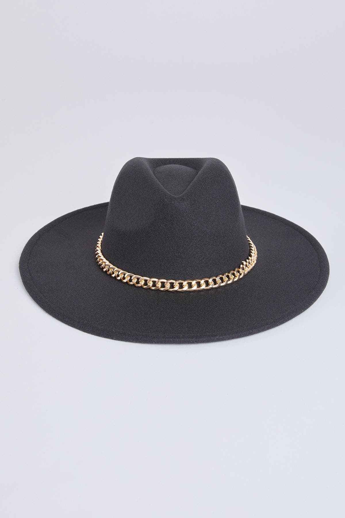 Women’s Chain Wide Brim Hat
