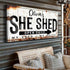 Personalized She Shed Sign XII