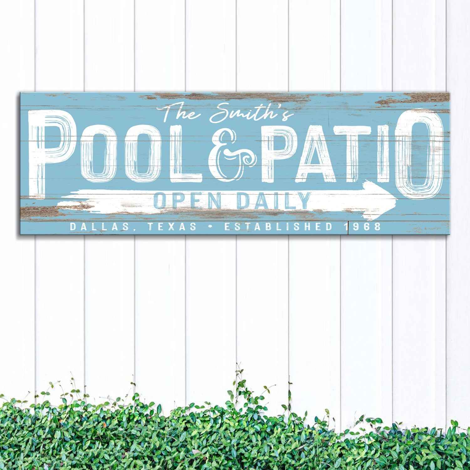 Personalized Pool And Patio Sign V