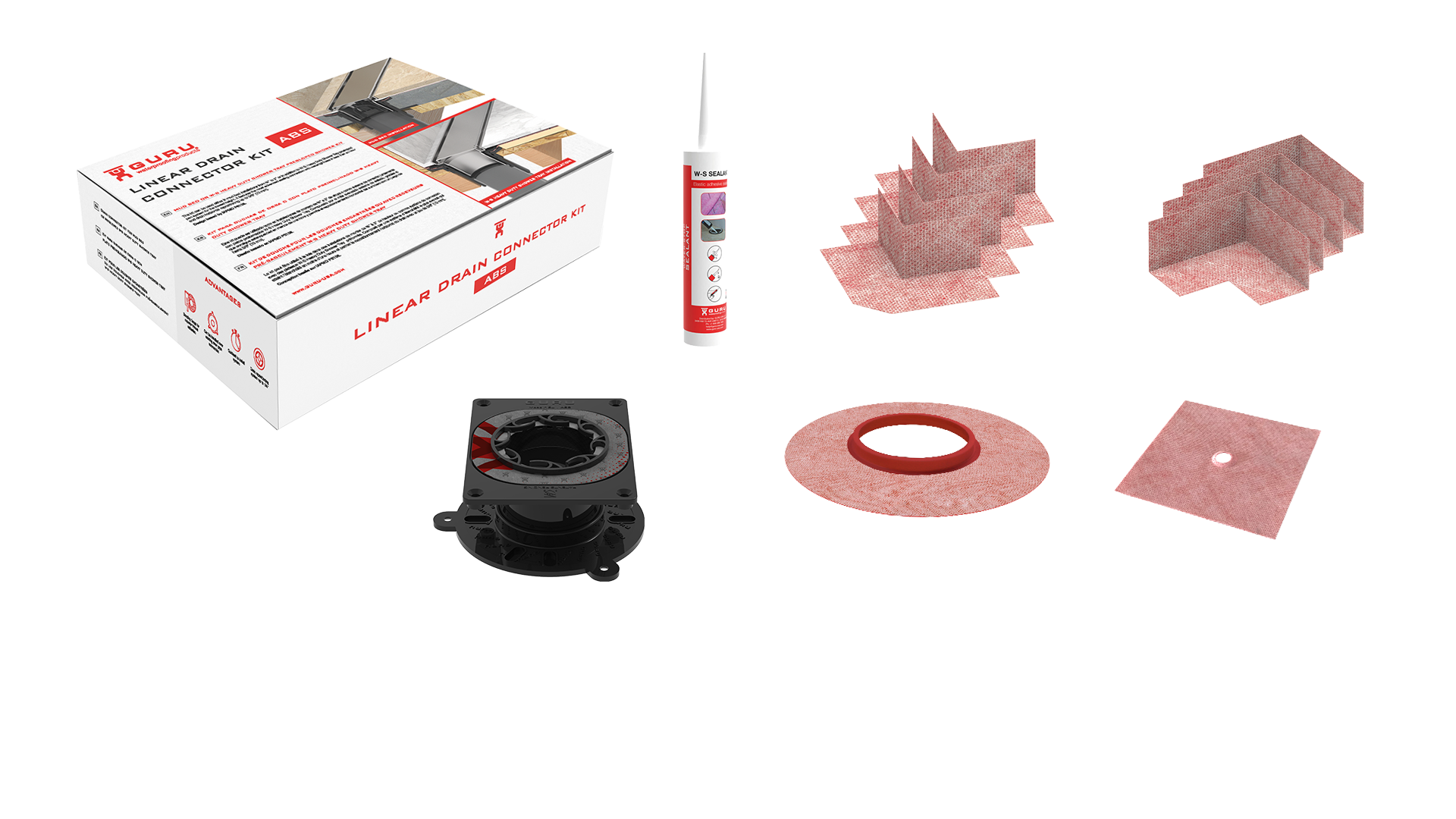 GURU LINEAR DRAIN CONNECTOR KIT ABS - Tundra Globe