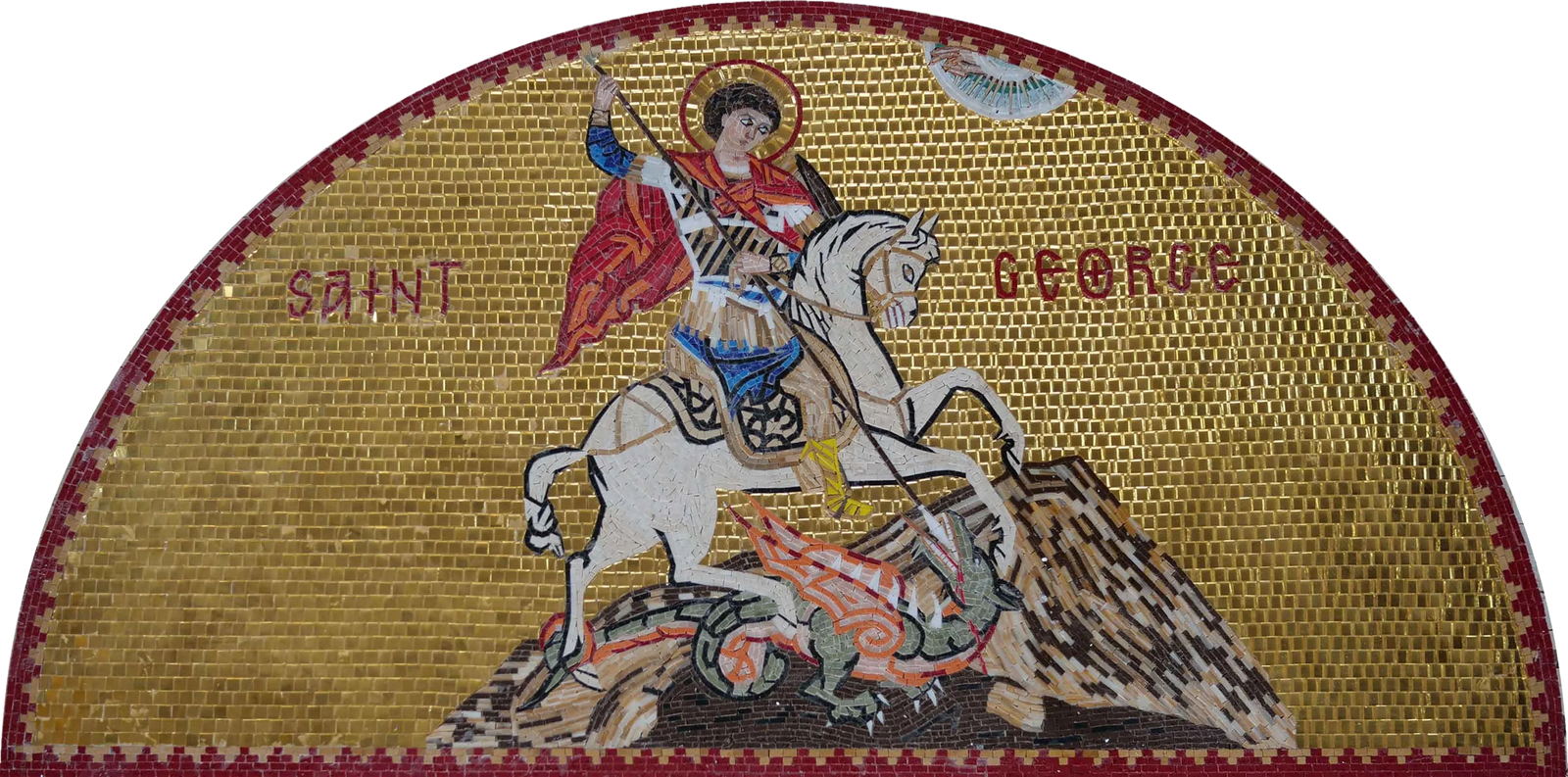 Mosaic Religious Art - Saint George