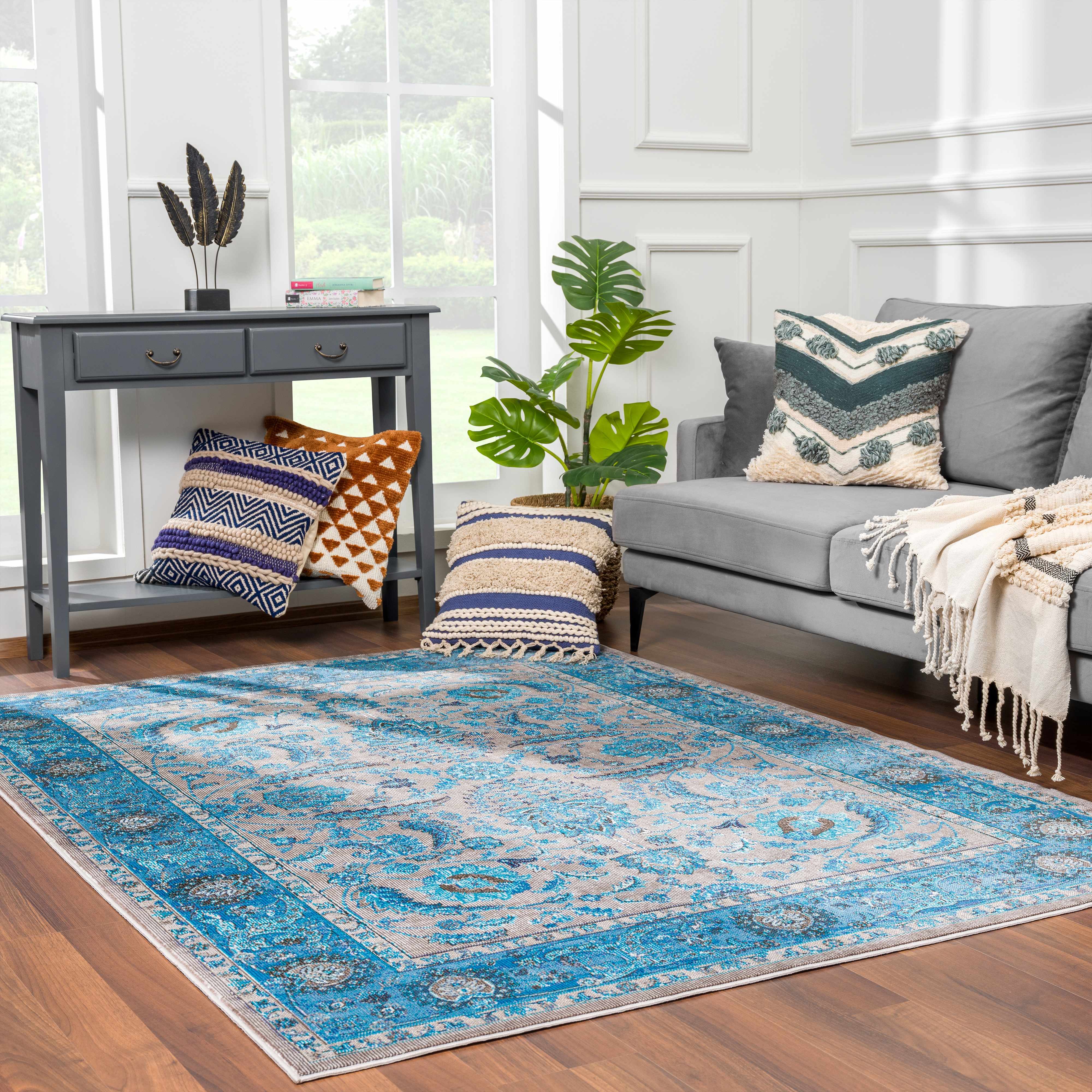 Mardina Turquoise Area Rug - Clearance