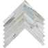 Citylight Honed 12 7/8"x8 9/16" Large Herringbone Marble Mosaic