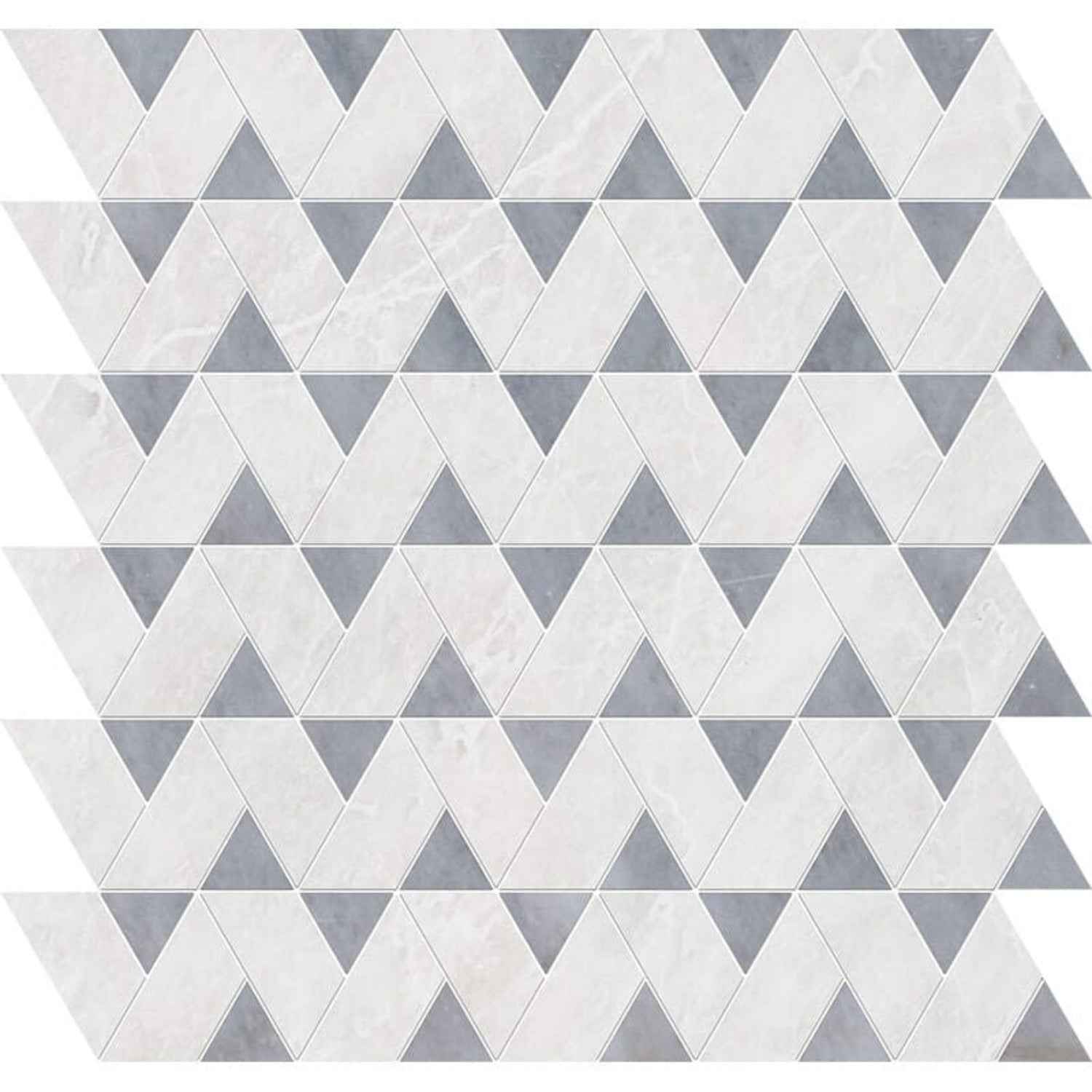 Storm Clear Ice Allure 12 3/8"x12 3/8" Polished Monte Marble Mosaic