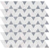 Storm Clear Ice Allure 12 3/8"x12 3/8" Polished Monte Marble Mosaic