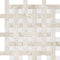 Diana Royal Snow White 12 5/8"x12 5/8" Multi Finish Basket Weave 1x3 Marble Mosaic Tile