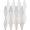 Silver Clouds Snow White 11"x14 15/16" Multi Finish Rhomboid Blend Marble Mosaic Tile