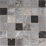 Black Night 12"x12" Textura 2"x2" Marble Mosaic