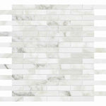 Calacatta Gold 12"x12" Polished 5/8"x3" Marble Mosaic Tile