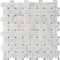 White Carrara 12"x12" Honed Basket Weave Marble Mosaic