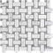 Keefer Mix Bardiglio 12"x12" Polished Basket Weave Marble Mosaic