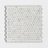White Carrara C 12"x12" Polished 5/8x5/8 Marble Mosaic
