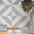 Keefer Mix 8"x8 1/16" White Carrara Multi Finish Marina Chevron Marble Mosaic