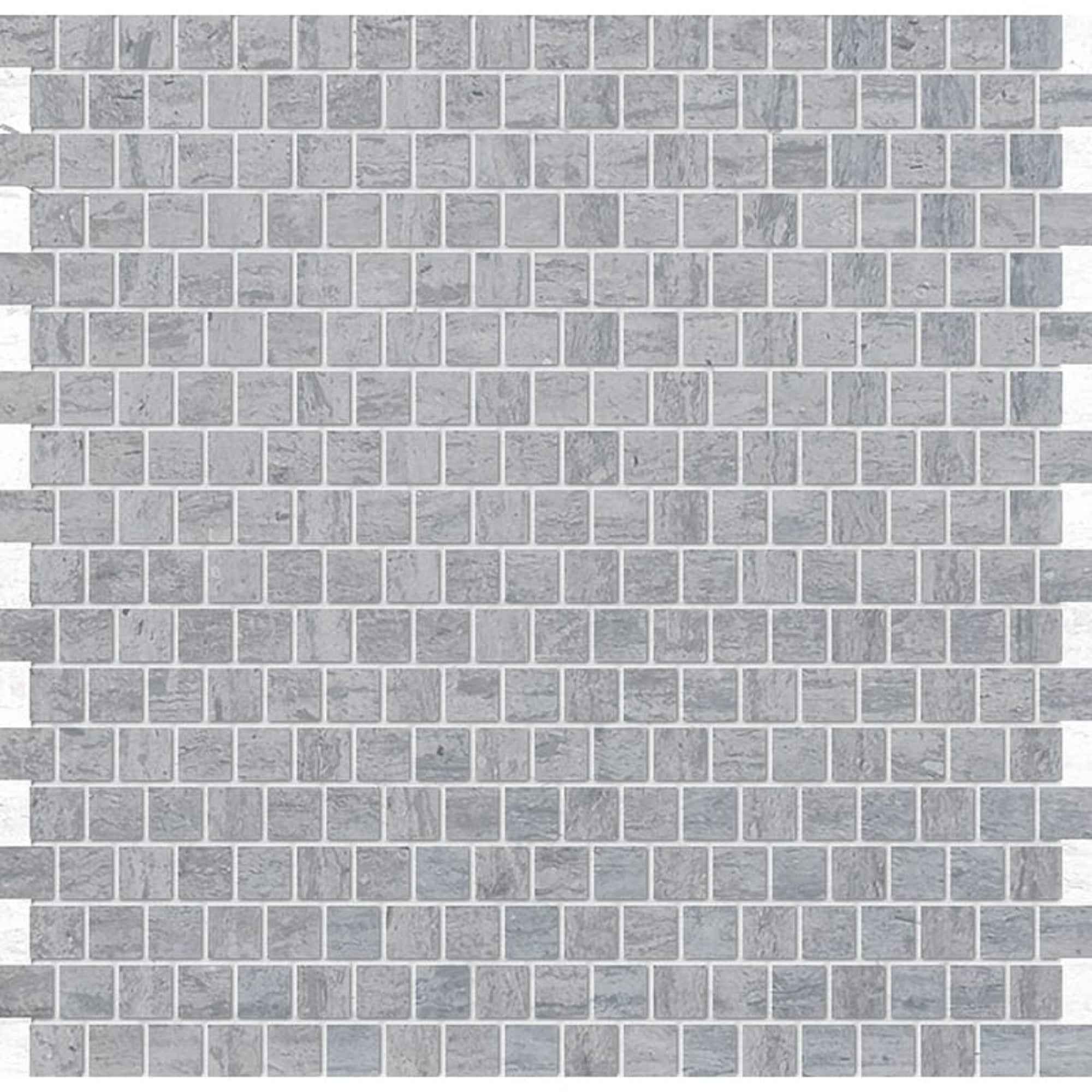 Alpha Blue Honed 12"x12" Offset 5/8"x5/8" Marble Mosaic