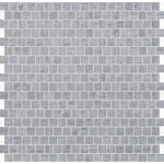 Alpha Blue Honed 12"x12" Offset 5/8"x5/8" Marble Mosaic
