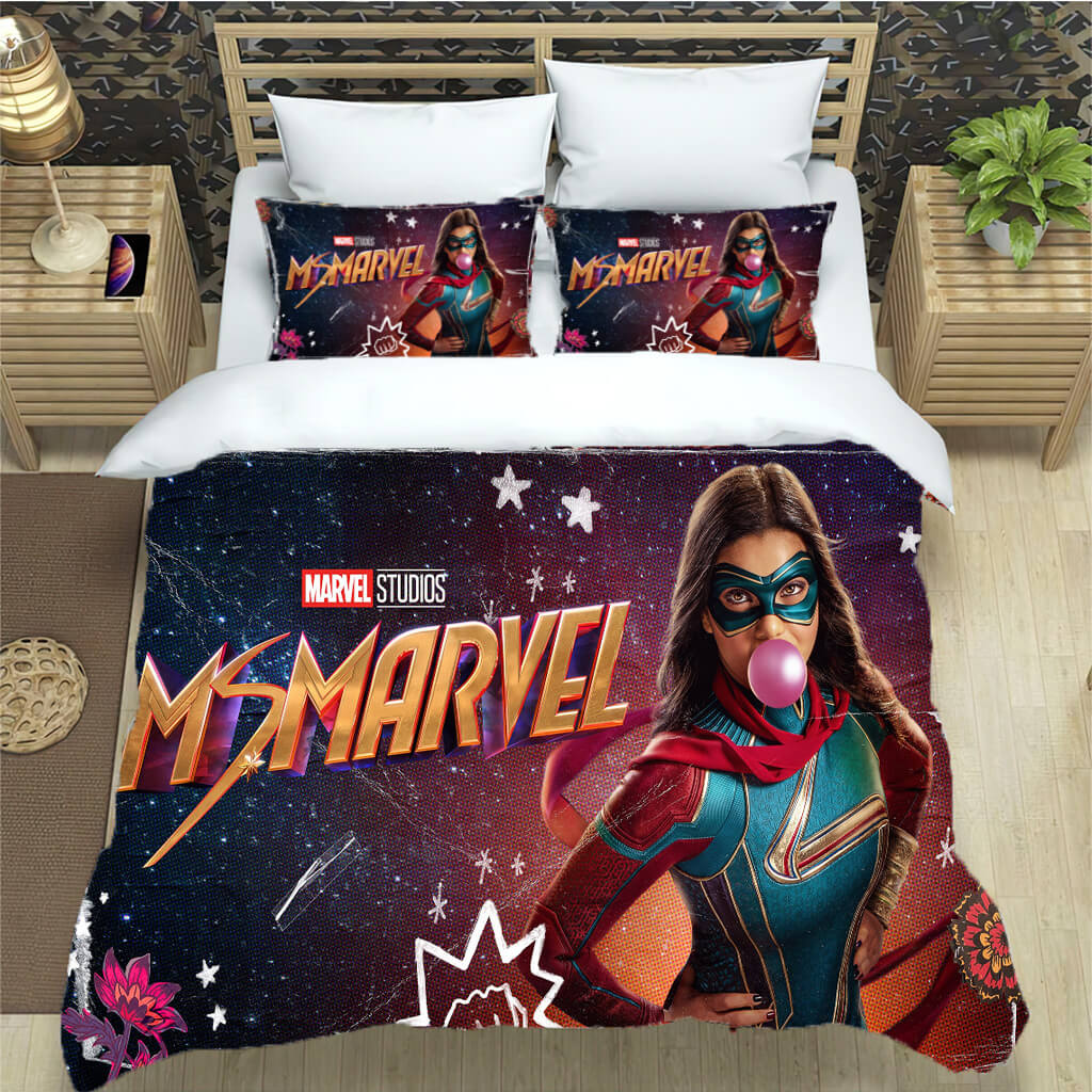 MS MARVEL Bedding Set Pattern Quilt Cover Without Filler