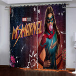 MS MARVEL Curtains Pattern Blackout Window Drapes