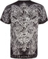 Sakkas Vines and Fleur De Lis Metallic Silver Embossed Cotton Mens T-Shirt