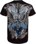 Sakkas Flying Eagle Metallic Silver Embossed Cotton Mens Fashion T-Shirt
