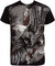 Sakkas Flying Eagle Metallic Silver Embossed Cotton Mens Fashion T-Shirt