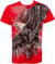 Sakkas Flying Eagle Metallic Silver Embossed Cotton Mens Fashion T-Shirt