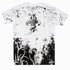 Sakkas Fleur de Lis Tree Branches Metallic Silver Embossed Cotton Mens T-Shirt