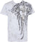 Men's Silver Metallic Embossed Fleur De Lis Cross Cotton Fashion T-shirt by Sakkas