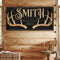 Personalized Family Antler Sign
