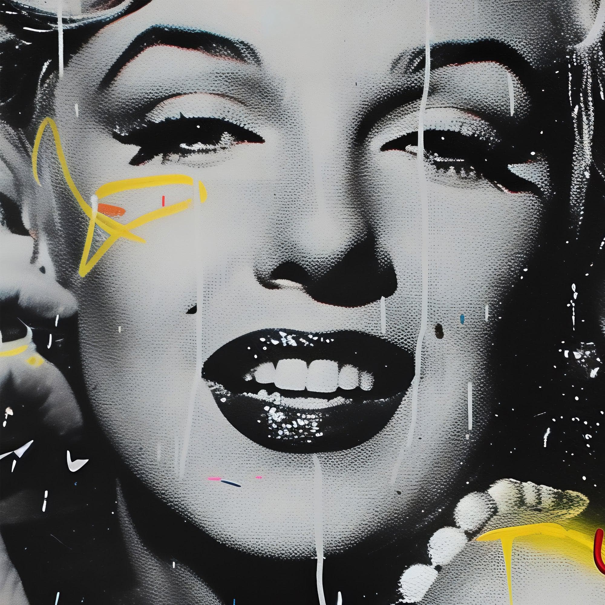 Marilyn Monroe Wallpaper Mural. Graffiti Art Mural. Colorful Pop Art. #6851