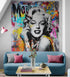 Marilyn Monroe Wallpaper Mural. Graffiti Art Mural. Colorful Pop Art. #6851