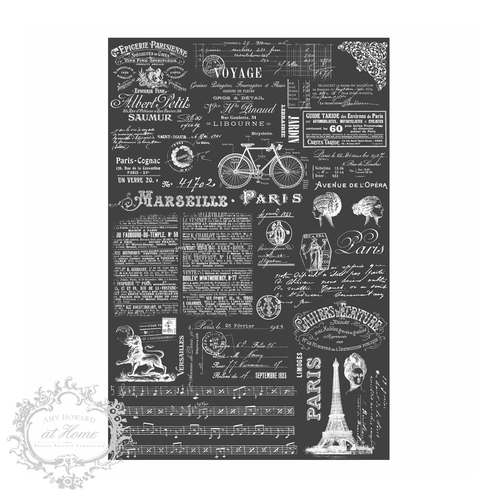 Marseilles Paris - Mesh Stencil 12x18