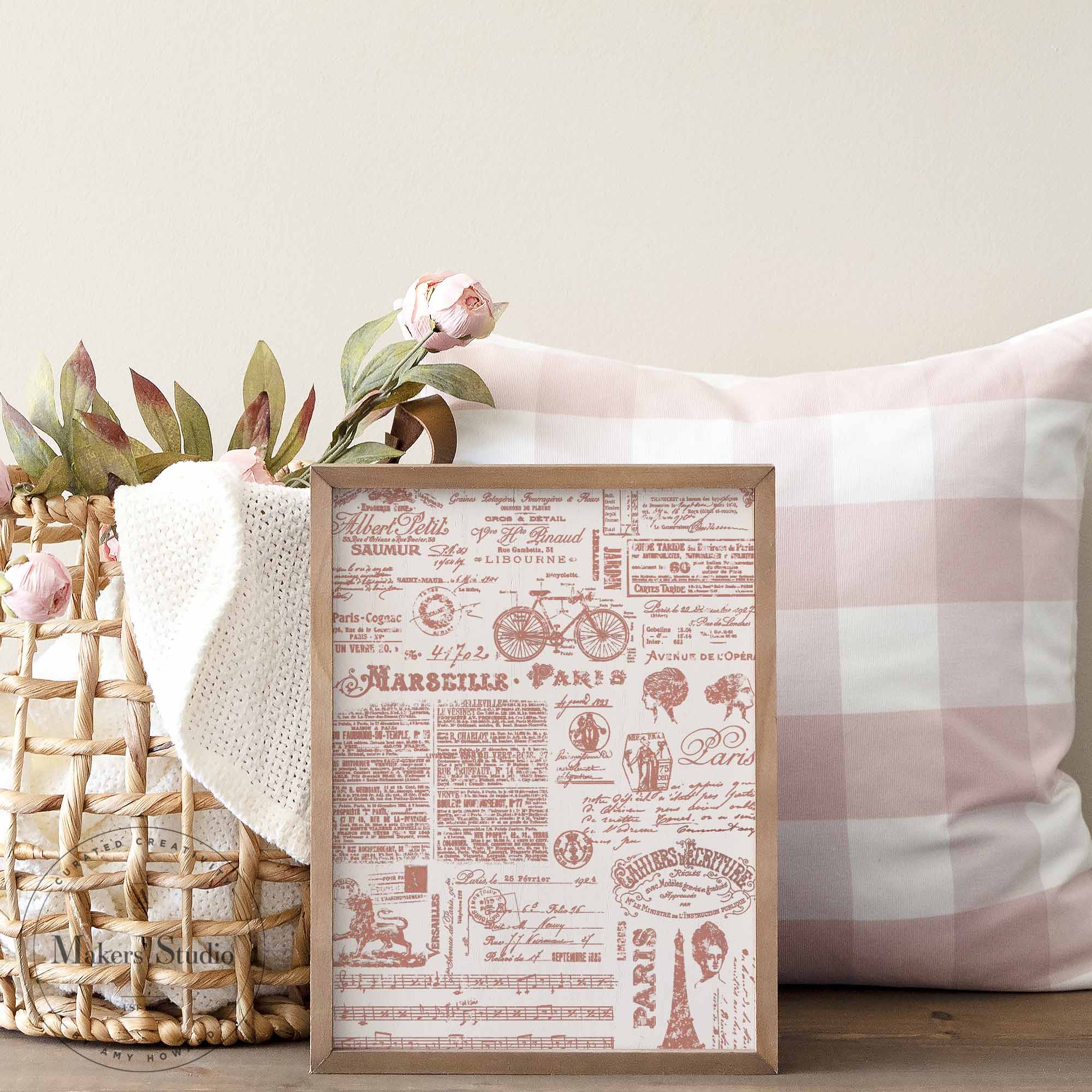 Marseilles Paris - Mesh Stencil 12x18