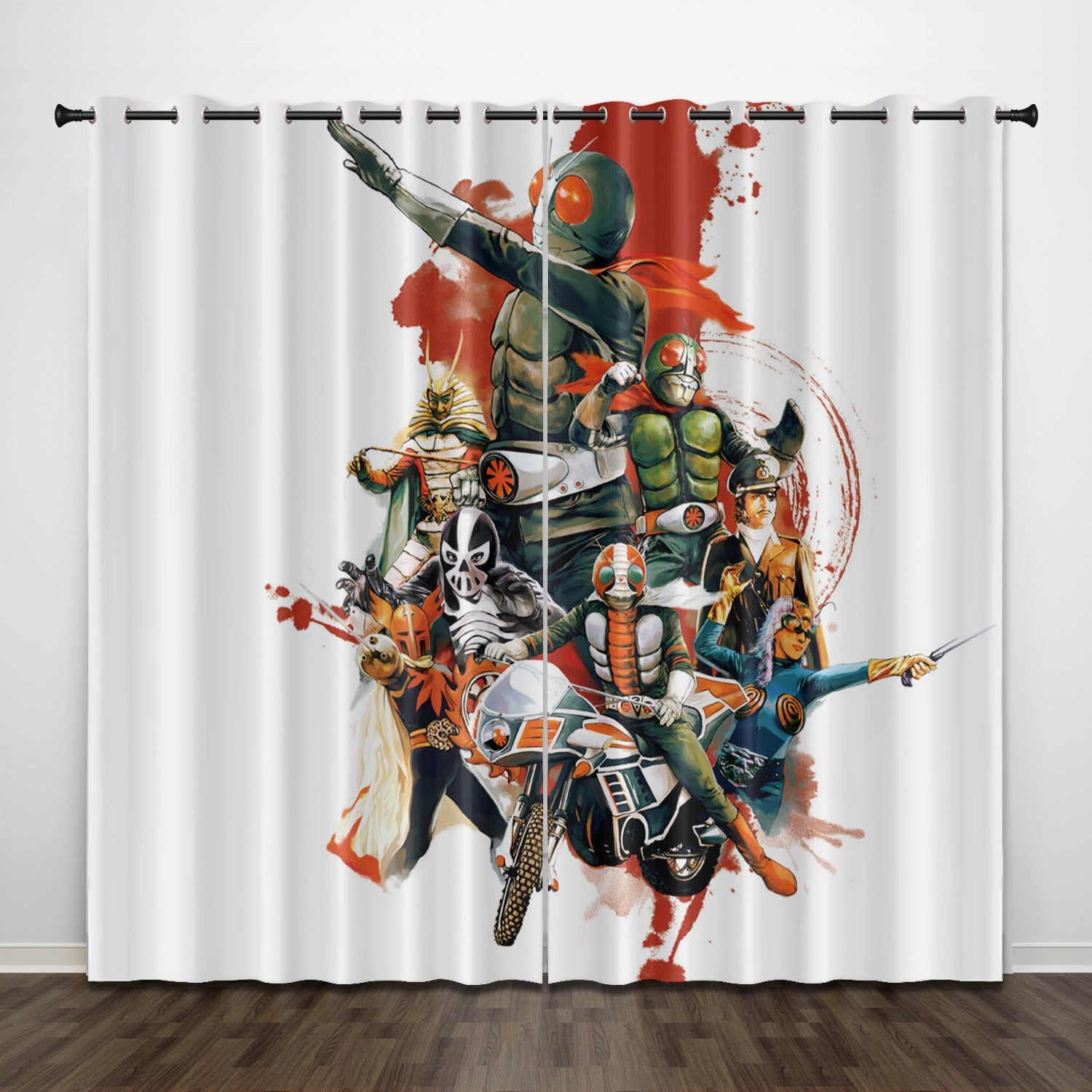 Masked Rider Curtains Pattern Blackout Window Drapes