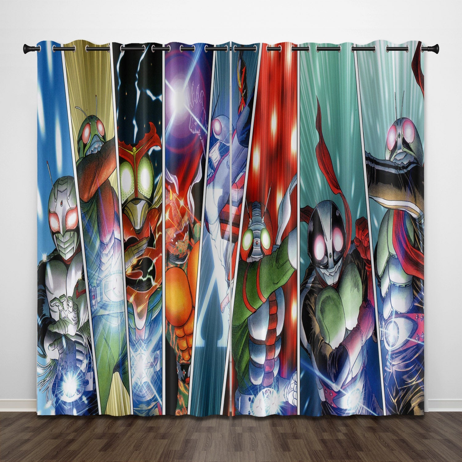 Masked Rider Curtains Pattern Blackout Window Drapes