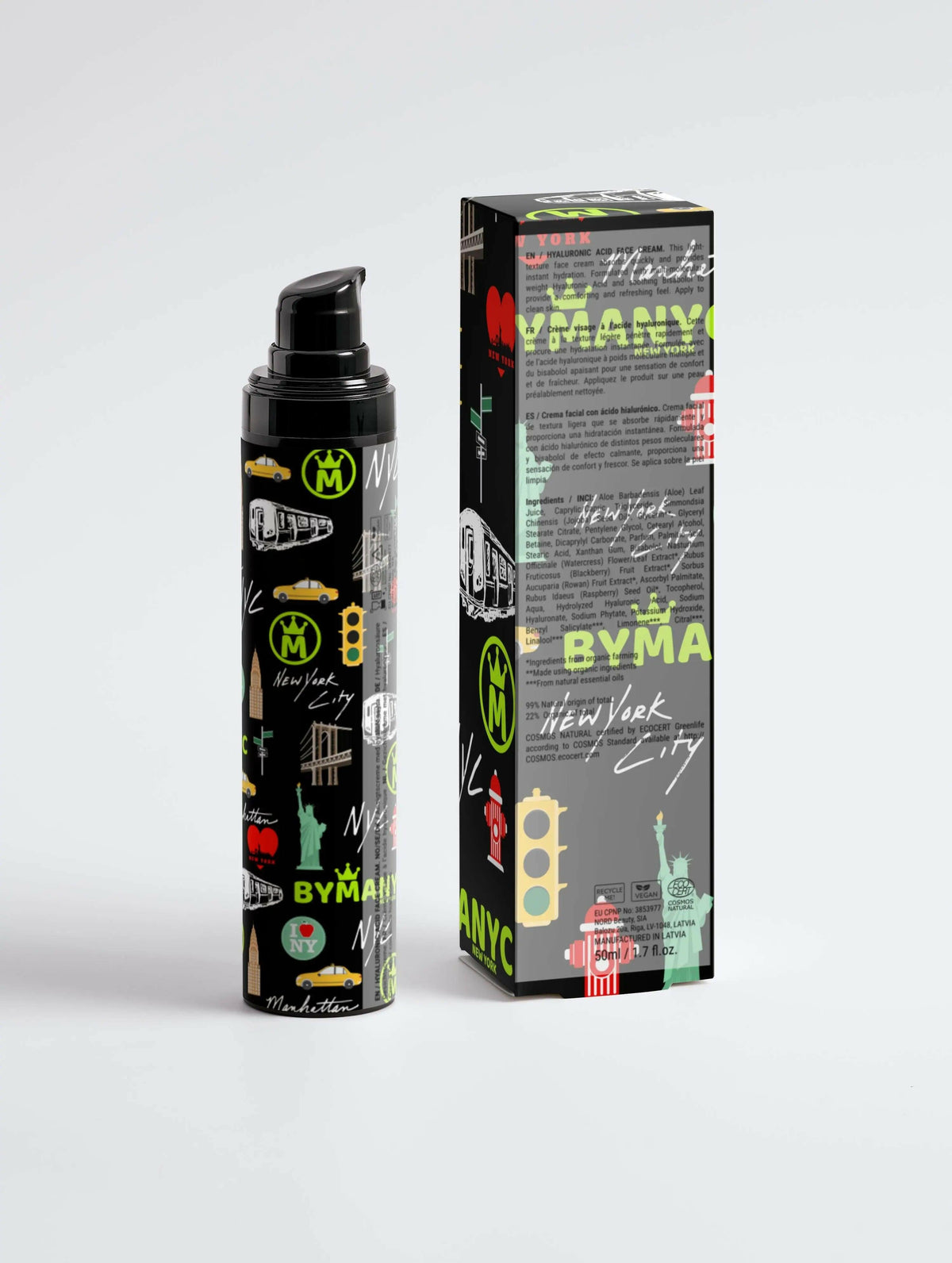 Men Hydrating Face Cream with Hyaluronic Acid Vegan Skincare