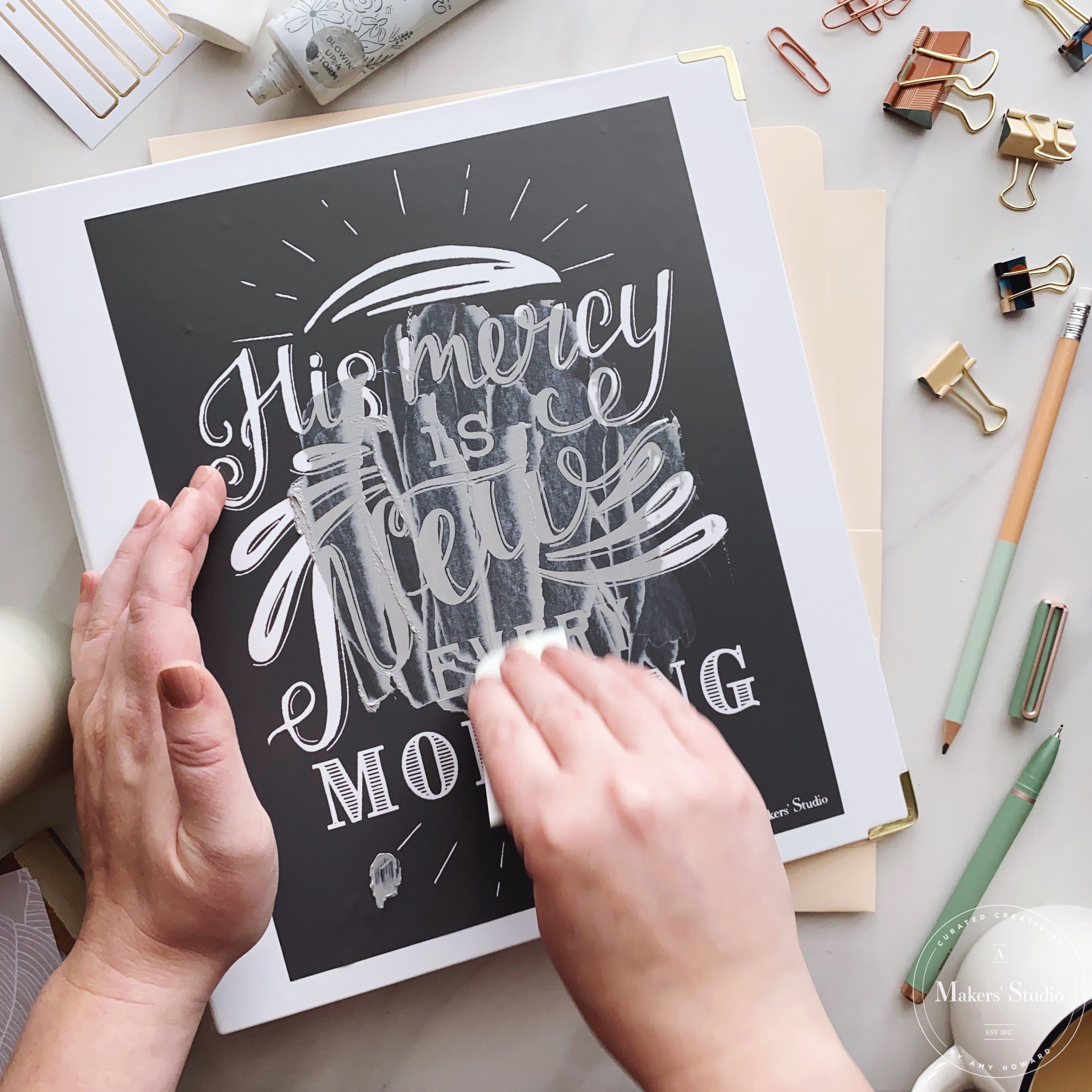 Mercy is New - Mesh Stencil 8.5x11