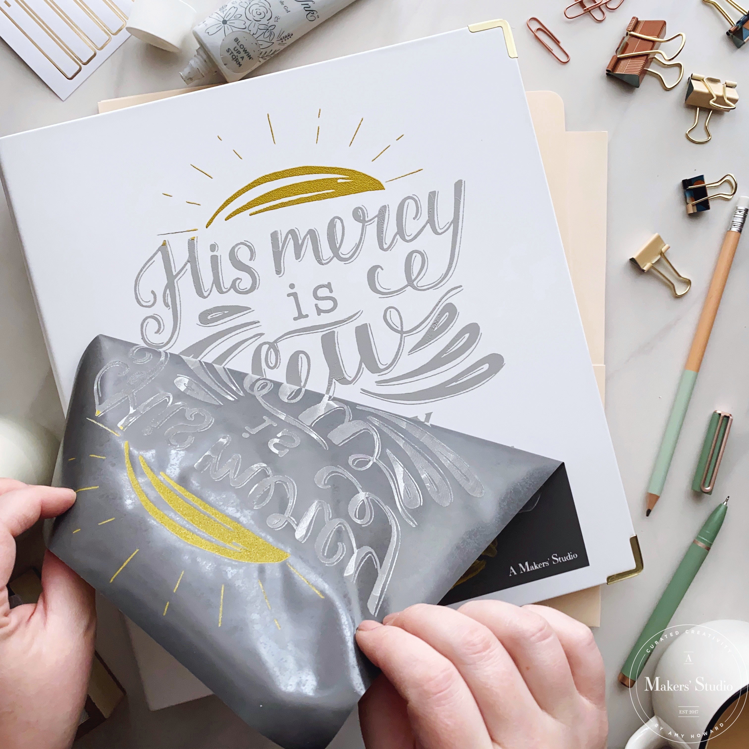 Mercy is New - Mesh Stencil 8.5x11