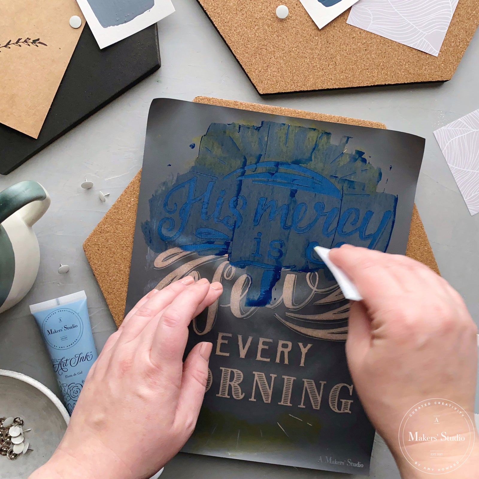 Mercy is New - Mesh Stencil 8.5x11